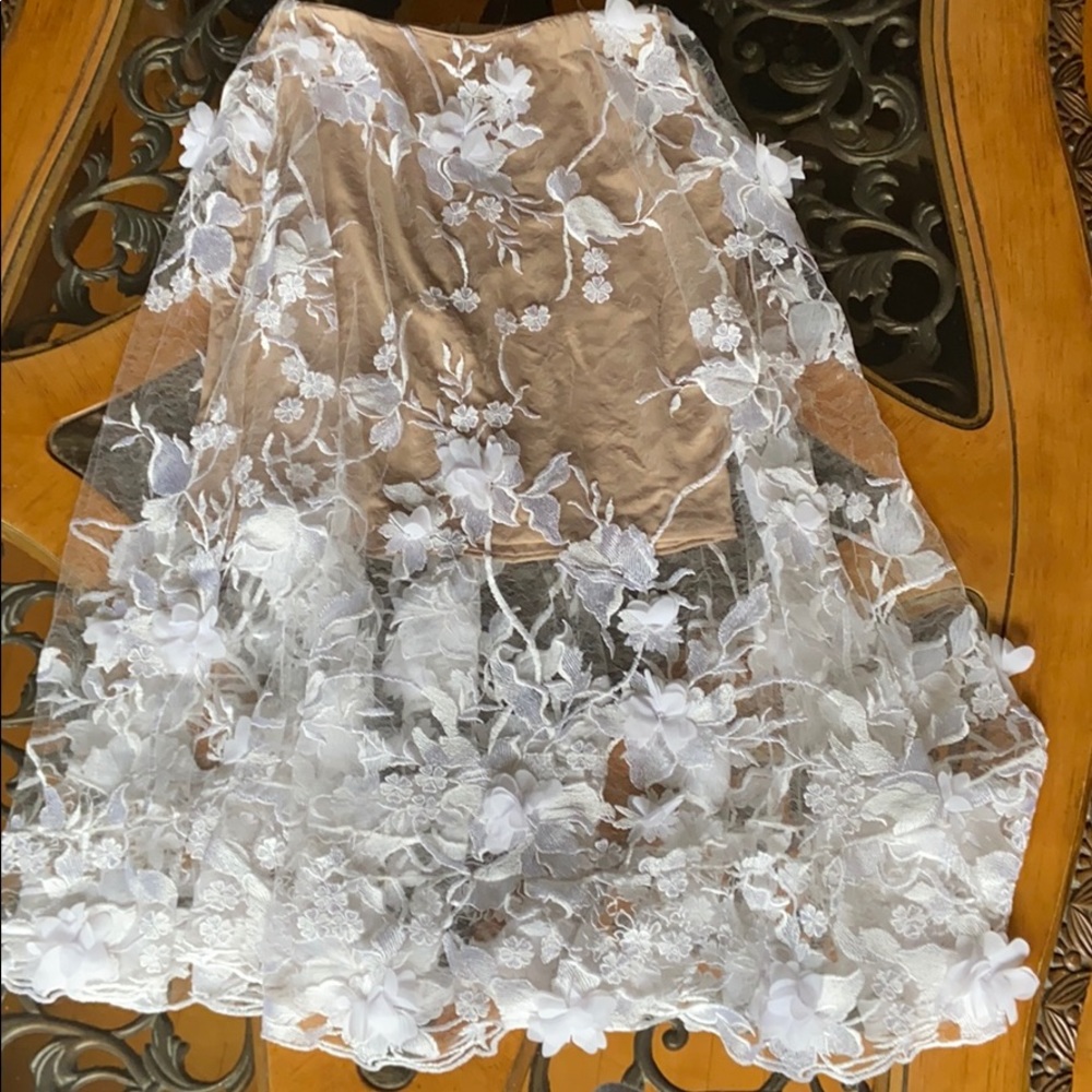 Midi lace skirt by Dress The Population.